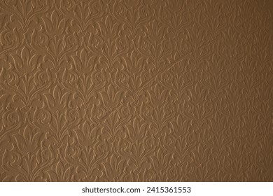 Symphony in brown: Intricate wall ornamentation, a captivating interior element, in repetitive patterns. A visual delight in shades of serene brown - Powered by Shutterstock