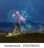 Symphony under the stars fireworks with the firetower