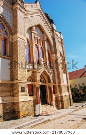 The synagogue building in Nitra, Slovak republic, Central Europe. The synagogue was built in 1908-1911 for the Neolog Jewish community.