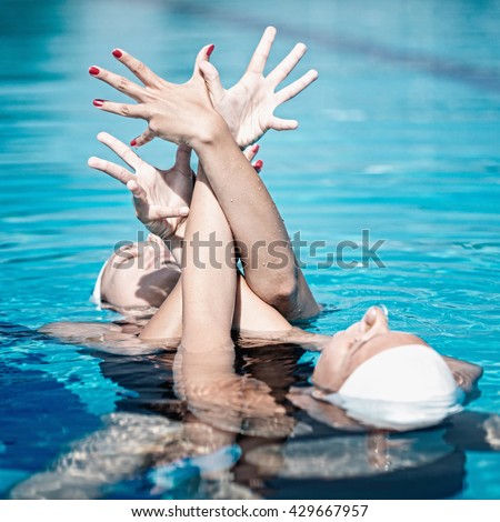 Synchronized swimming performance