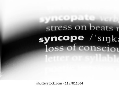 Syncope Word In A Dictionary. Syncope Concept.