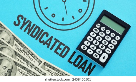 Syndicated loan is shown using a text