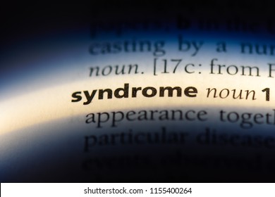 syndrome word in a dictionary. syndrome concept. - Shutterstock ID 1155400264
