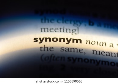 Synonym Word In A Dictionary. Synonym Concept.