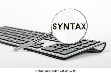 Syntax in programming, IT languages concept. High quality photo