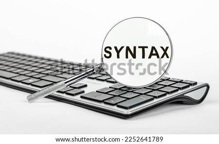 Syntax in programming, IT languages concept. High quality photo