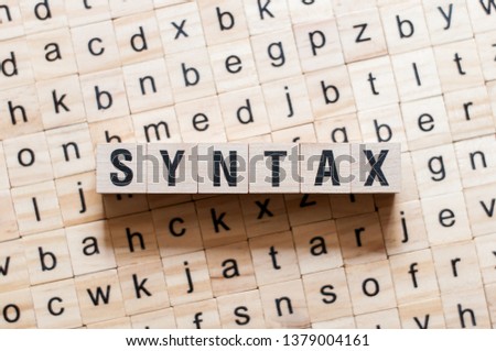 Syntax word concept