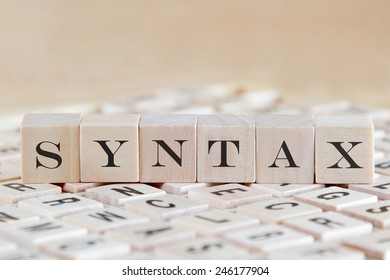 Syntax Word On Wood Blocks