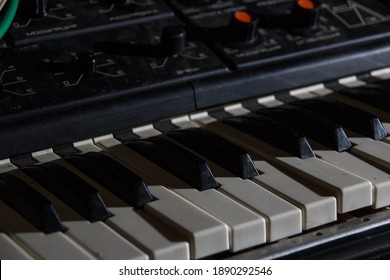 Synth Keys In The Dark. Octaves. Buttons And Settings