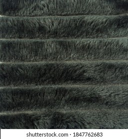 Synthetic Fur Pile Texture. The Dark Green Color. Close Up.