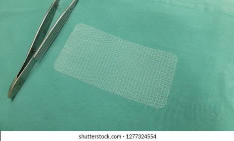 Synthetic Mesh Used In Surgical Repair Of Hernia.