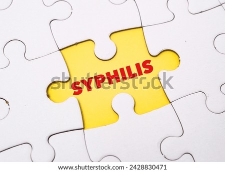 SYPHILIS word alphabet letters on puzzle as a background