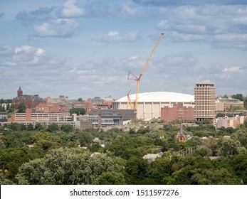 SYRACUSE, NEW YORK - JULY 13, 2019: Carrier Dome On The Syracuse University Campus.