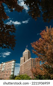 Syracuse, New York, NY, 1 October 2022. The State Tower During The Fall In Downtown Syracuse