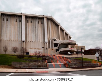 Syracuse, New York, USA. December 2, 2017. Outside The Carrier Dome On The Syracuse University Campus