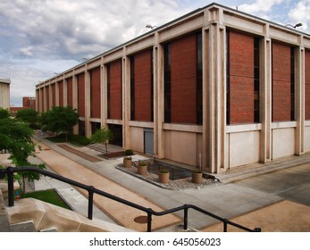 Syracuse, New York, USA. May 21, 2017. Syracuse University Physics Building . Shot Taken From Steps Of The Carnegie Library