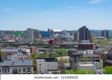 SYRACUSE, NY - MAY 14, 2018:  Daytime Skyline Of Syracuse, New York