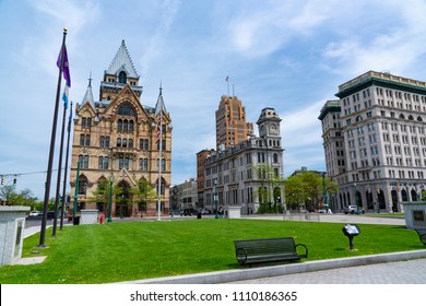 SYRACUSE, NY - MAY 14, 2018:  Clinton Square In Downtown Syracuse, New York