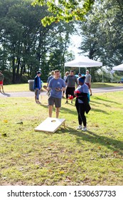 Syracuse, NY/ United States - September 28, 2019: JDRF One Walk, Long Branch Park Event Walkers, Volunteers And Sponsors Raise Money To Make Living With Type 1 Diabetes ,(T1D), Curing Children Donate 