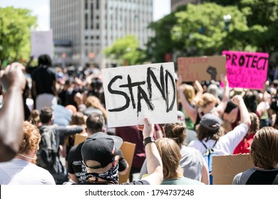 Syracuse, NY / USA - 6/6/2020: Black Lives Matter Protest And BLM March