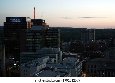 Syracuse, NY, USA. June 12th, 2021. 100 Madison Street And Syracuse Skyline. 