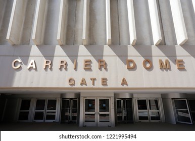 SYRACUSE, NY, USA - JUNE 26: A View Of The Carrier Dome At Syracuse University In Syracuse, New York On June 26, 2018. The Carrier Dome Is The Home Stadium Of The Syracuse Orange NCAA Basketball Team.