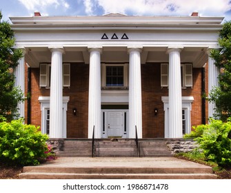 SYRACUSE, UNITED STATES - Jun 01, 2021: A Delta Delta Delta Sorority House In A College Town