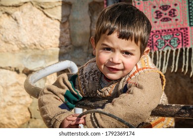 Syria, Aleppo October 16, 2019
Beautiful Refugee Children Smiling At The Camera