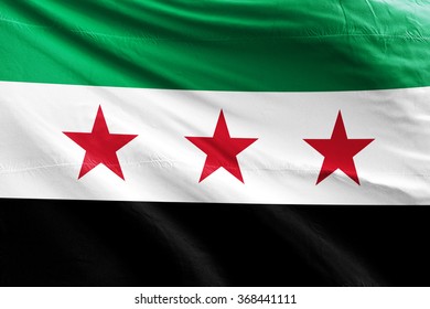 Flag Syria Rectangular Shape Icon Wavy Stock Vector (Royalty Free ...