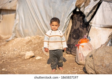 Syria, November 27, 2020: Children Who Continue To Live In Syria After The War