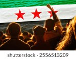 Syria war. Syria protest. rebellion, resistance, and the struggle for freedom amidst the devastation of war. geopolitical elements like international alliances, refugees, and human rights.