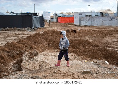 A Syrian Boy At Zaatari Refugee Camp In Jordan On 2018-12-15