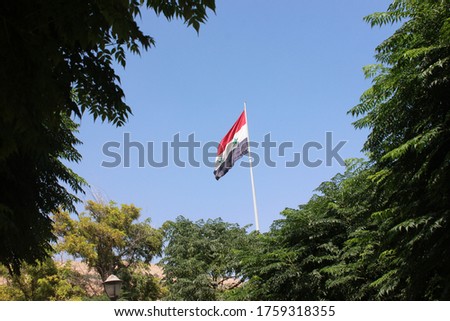 Syrian Flag in Damascus Syria