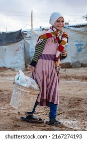 A Syrian Girl At Zaatari Refugee Camp In Jordan On 2018-12-15