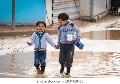 Syria's children at Zaatari refugee camp in Jordan on 2018-12-15