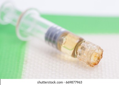 Syringe of Cannabis Hash Oil Distillate 