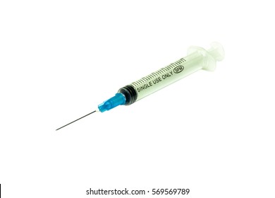 Disposable Syringe Isolated On White Clipping Stock Photo 250680136 ...