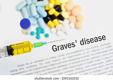 Syringe With Drugs For Graves’ Disease Treatment