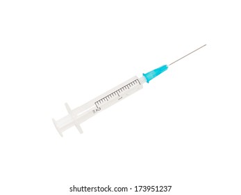 Empty Syringe Closeup Isolated On White Stock Photo (Edit Now) 763473049