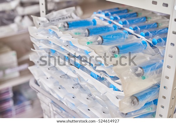 syringe and needle - sterile medicine equipment.\
medical equipment syringe\
needle.