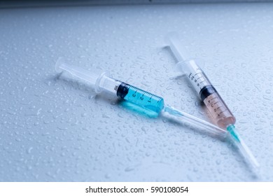 Syringe Watercolor Style Illustration Impressionist Painting Stock Illustration