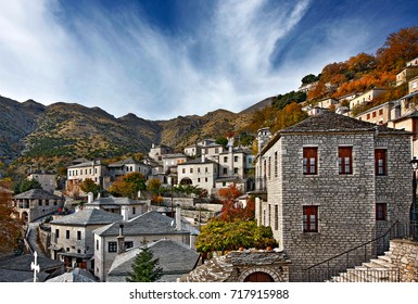 SYRRAKO VILLAGE, IOANNINA, GREECE- November 5, 2011. 
Syrrako village, one of the most beautiful Greek mountainous villages, on Tzoumerka mountains, Ioannina, Epirus, Greece 