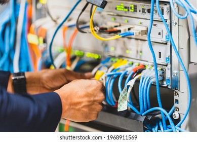 The System Administrator Is Checking Network Server