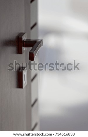 Similar – Image, Stock Photo Open front door close-up to new home