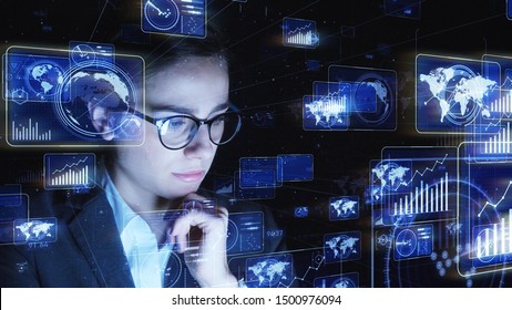 System engineering concept. GUI (Graphical User Interface). Computer programmer.