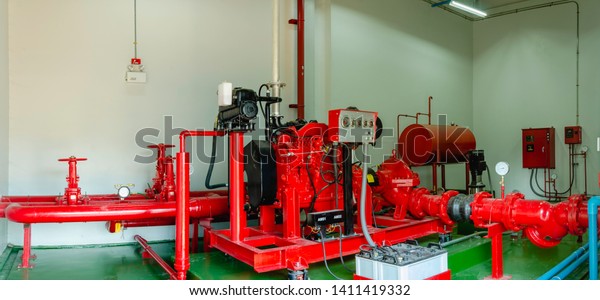 System Fire Pump Room Stock Photo Edit Now 1411419332