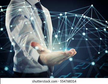 System of interconnection of network - Shutterstock ID 554768314