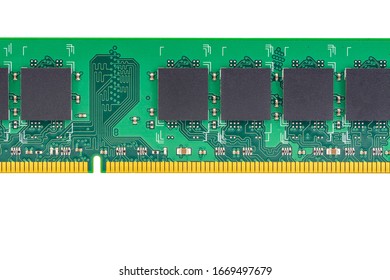 system, main memory, random access memory, computer detail, close-up, high resolution, isolated on white background