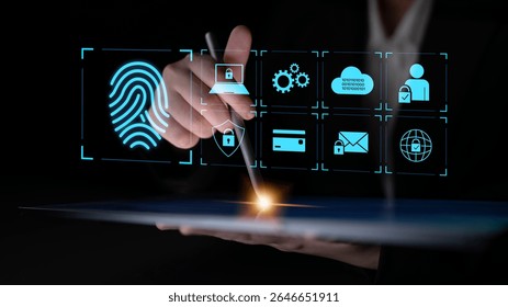 System for safeguarding digital identity using fingerprint authentication, encryption, and secure access protocols across cloud, device, and personal data environments Latch