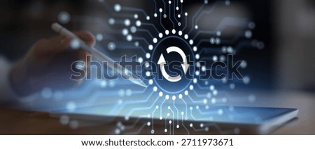 System Updates and Data Synchronization in Digital Infrastructure.